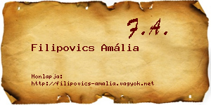 Filipovics Amália névjegykártya