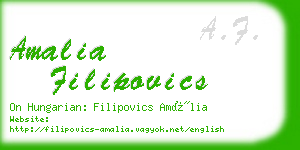 amalia filipovics business card